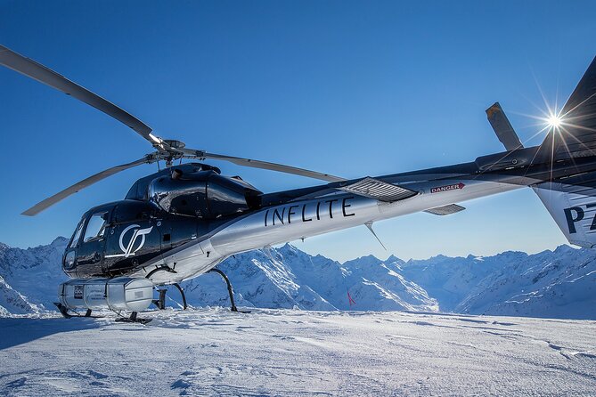 25-Minute Helicopter flight including an alpine landing - Leaving Mount Cook Airport over the braided rivers