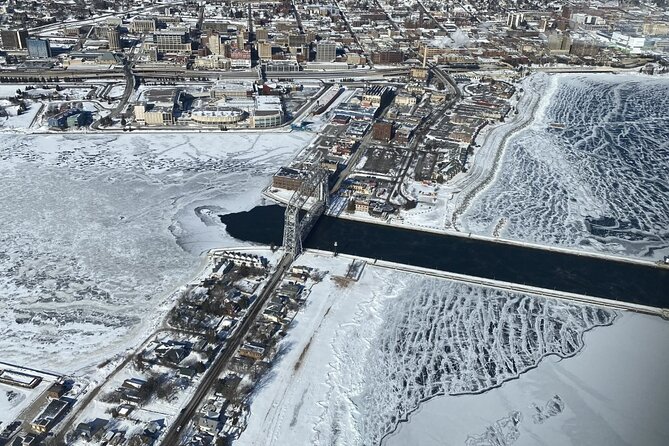 60-Mile Ultimate Helicopter Tour over Duluth and Lake Superior's North Shore - Campus Views and the Return to the Airport
