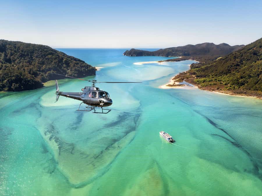 Abel Tasman National Park: Helicopter Flight with landing - Leaving Nelson Airport by private helicopter