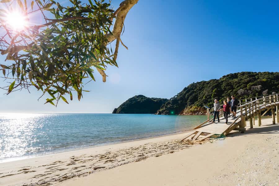 Abel Tasman National Park: Helicopter Flight with landing - Landing at remote Awaroa Bay