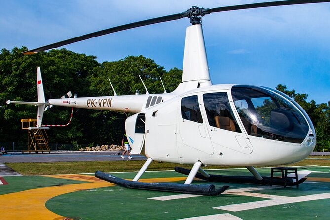 Above the Island of Gods Helicopter Tour - Melasti Beach and its clear coastal colors