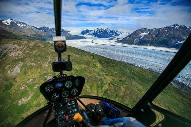 Alaska Helicopter and Glacier Dogsled Tour - ANCHORAGE AREA - Meeting the dogs after the ride