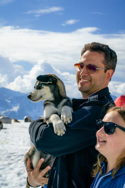 Anchorage Area: Helicopter and Glacier Dogsled Tour - Landing on a glacier snowfield