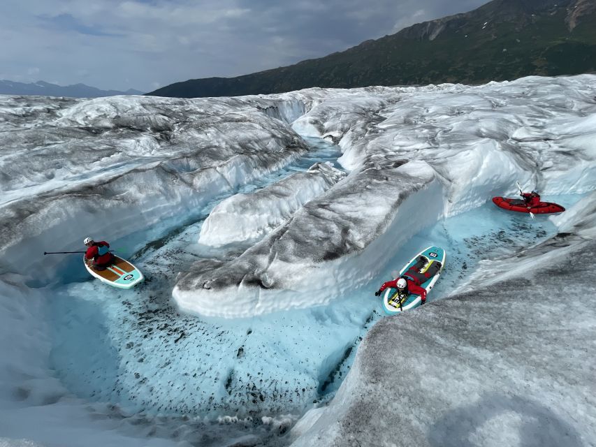 Anchorage: Knik Glacier Helicopter and Paddleboarding Tour - Learning the cold-water entry