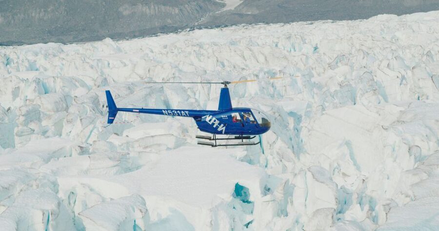 Anchorage: Knik Glacier Helicopter Tour with Landing - Crevasses, waterfalls, and glacial rivers from above