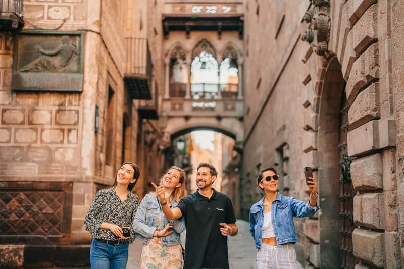 Barcelona: Helicopter, Boat Ride & Old Town Private Tour - Plaza Catalunya and the route into the old city