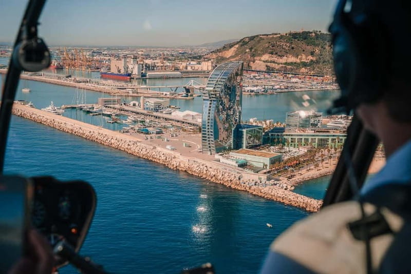 Barcelona: Helicopter, Boat Ride & Old Town Private Tour - Six minutes above Barcelona’s coast