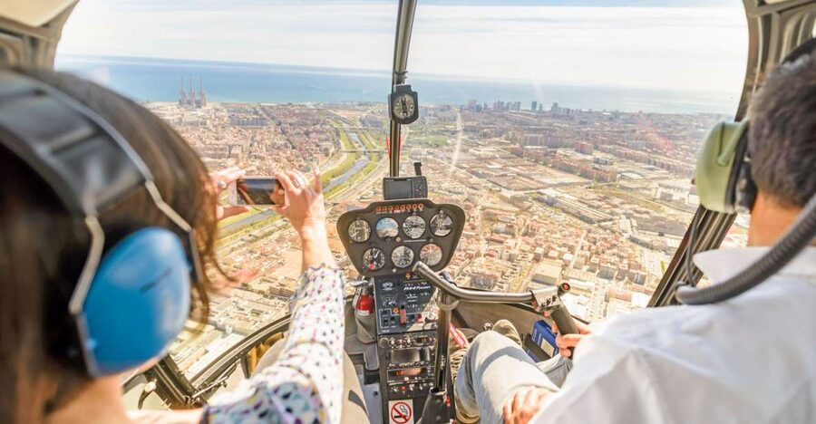 Barcelona: Panoramic Helicopter Flight & Boat Transfer - Port Forum, the Blue Museum, and the modern waterfront