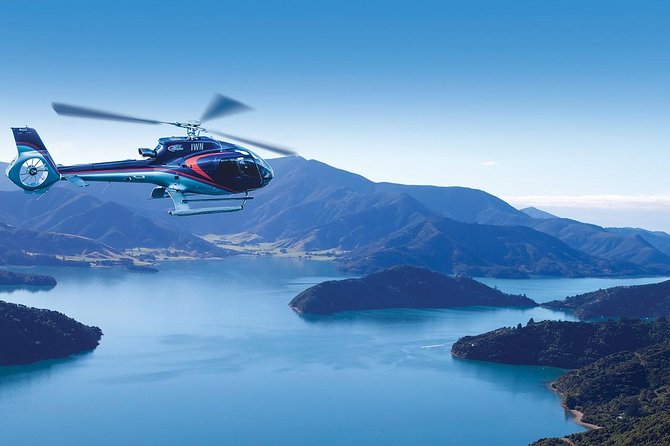 Bay of Many Coves, Marlborough Sounds- Heli-lunch from Wellington - Landing at Bay of Many Coves Resort