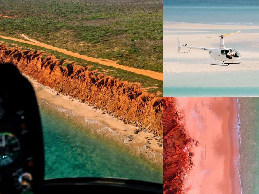 Broome: Cliffs & Coast 60 minute Scenic Helicopter Flight - James Price Point and its red cliffs
