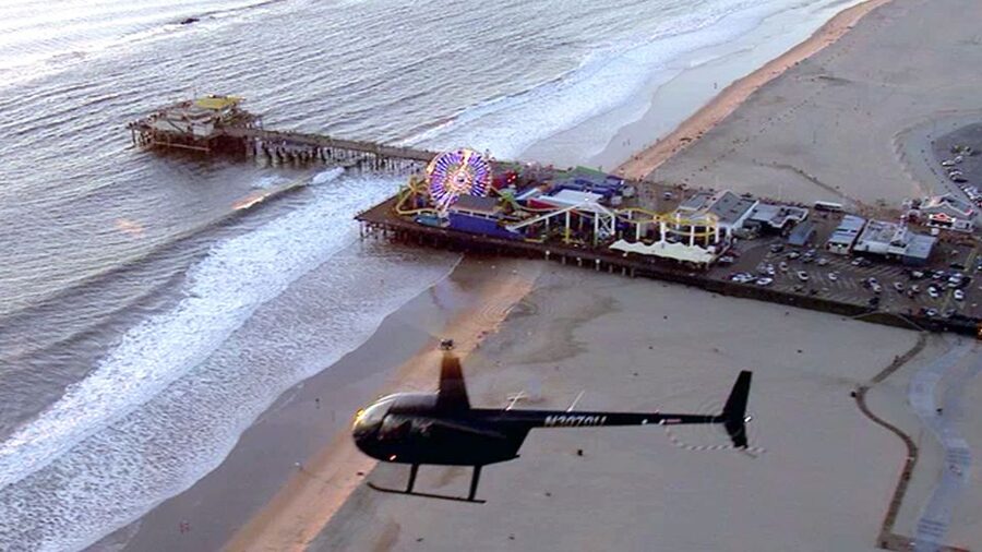 California Coastline & Hollywood Celebrity Helicopter Tour - Taking off near Marina del Rey and the Pacific