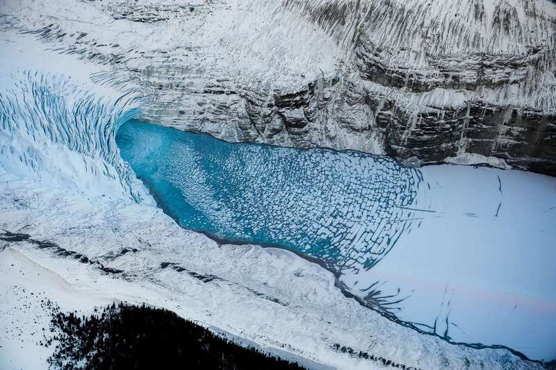 Canadian Rockies: Abraham Lake Ice Bubbles Helicopter Tour - A flight over six glaciers and frozen waterfalls