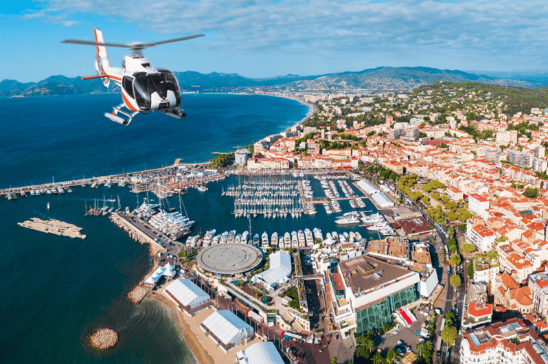 CANNES: Private Panoramic Helicopter Tour - Arrival, documents, and pickup details