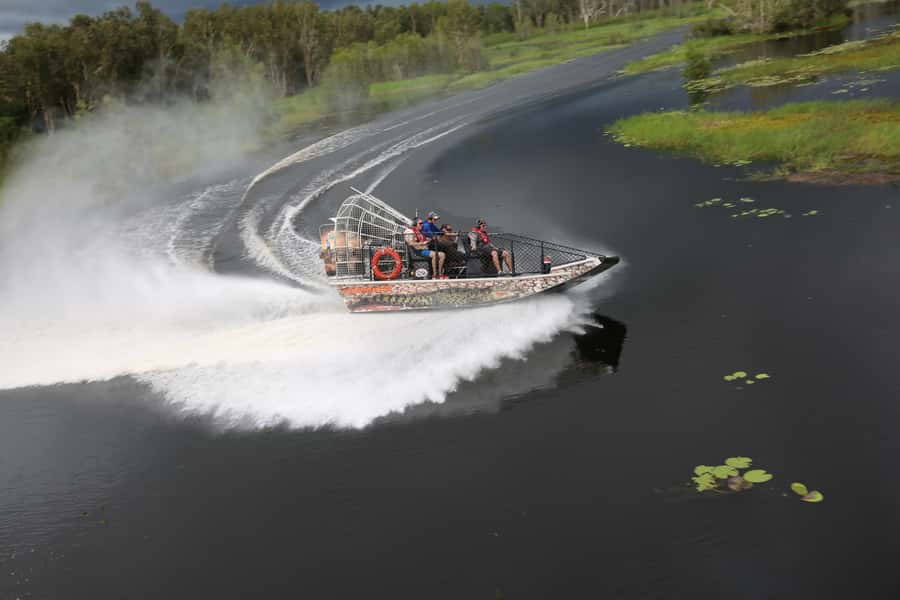 Darwin: Airboat Ride, Helicopter Flight, and Overnight Camp - Sunset on the sky deck and dinner under the stars