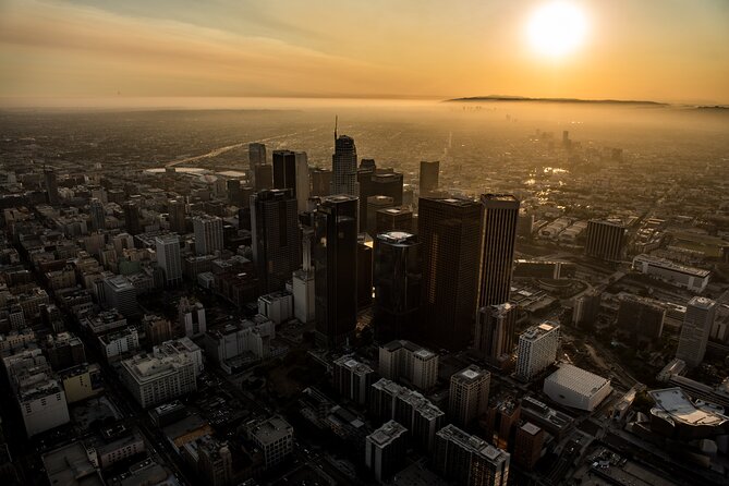 Downtown LA Lights: Your Private Sunset and Night Helicopter Tour - Crypto.com Arena and the bright city center