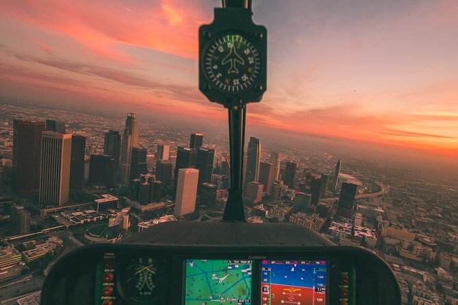 Downtown LA Lights: Your Private Sunset and Night Helicopter Tour - USC from the air