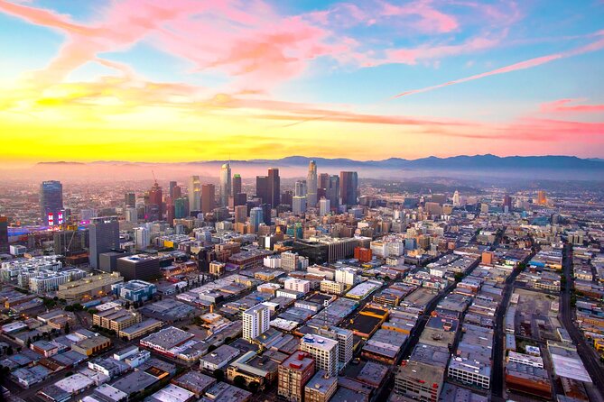 Downtown LA Lights: Your Private Sunset and Night Helicopter Tour - Downtown Los Angeles from above