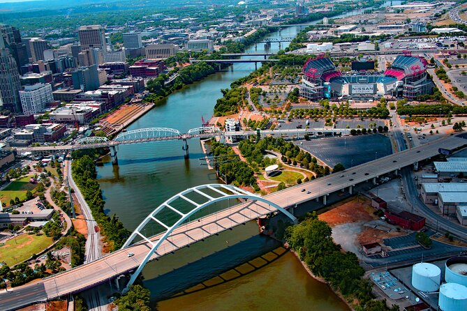Downtown Nashville Helicopter Tour - The Nashville Parthenon from above