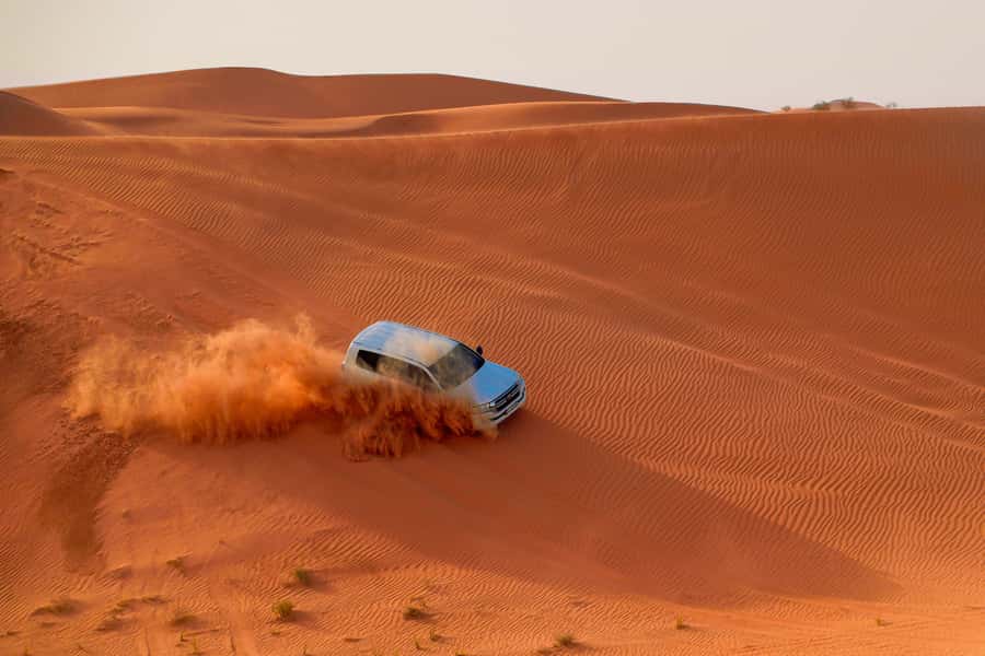 Dubai: Helicopter Ride, Desert Safari, Camels & Refreshments - A cool tent before the desert action