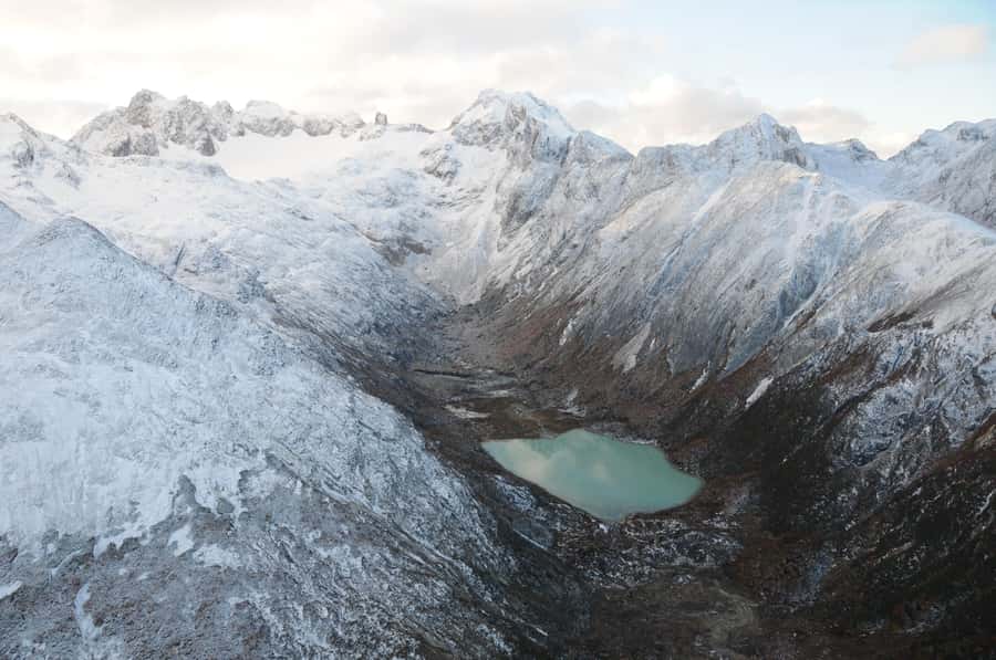 Emerald Lagoon Helicopter seeing - From Ushuaia Bay to the Olivia River Valley