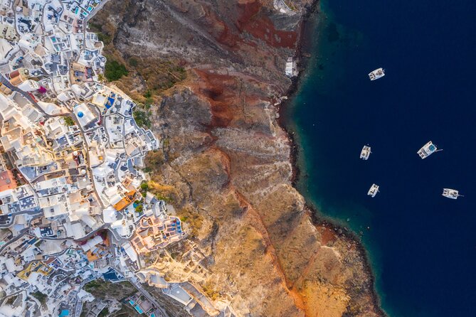 Experience Santorini Sunset by Helicopter - Imerovigli and Skaros Rock close the route