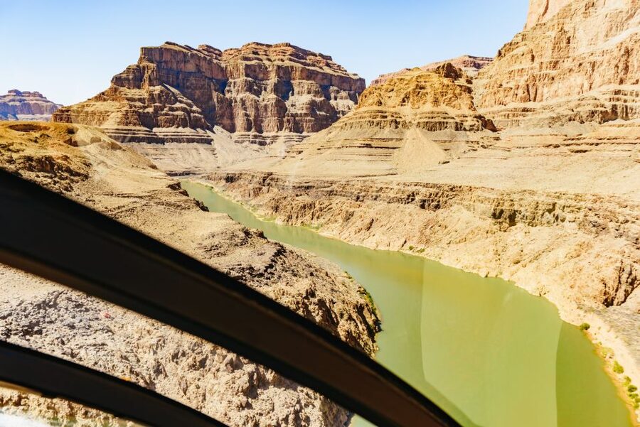 From Las Vegas: Grand Canyon Helicopter Tour with Champagne - Leaving Las Vegas by helicopter