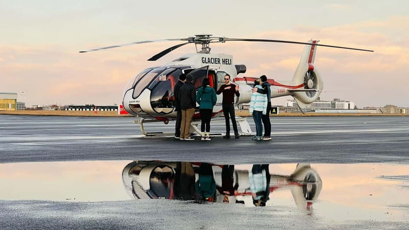 From Reykjavik: Fire And Ice Helicopter Tour with 2 Landings - Starting at Reykjavik Domestic Airport