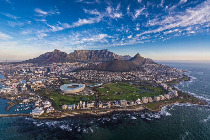 Full Peninsula Scenic Helicopter Flight with Free Boat Cruise - From Hout Bay to the Cape Point cliffs