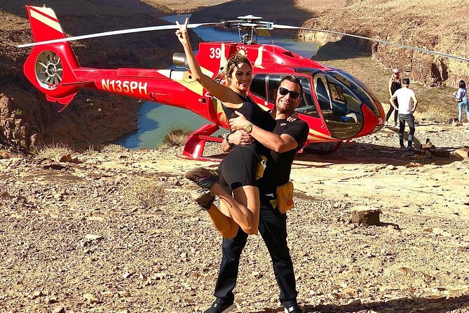 Grand Canyon West Rim Helicopter Tour with Champagne Toast - The 3,200-foot descent into Grand Canyon West