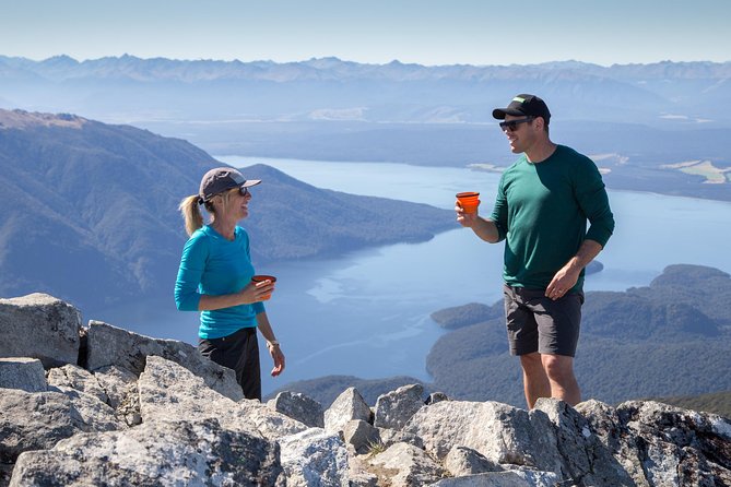 Guided Kepler Track Heli Hike - Limestone bluffs, lake shore, and the water taxi