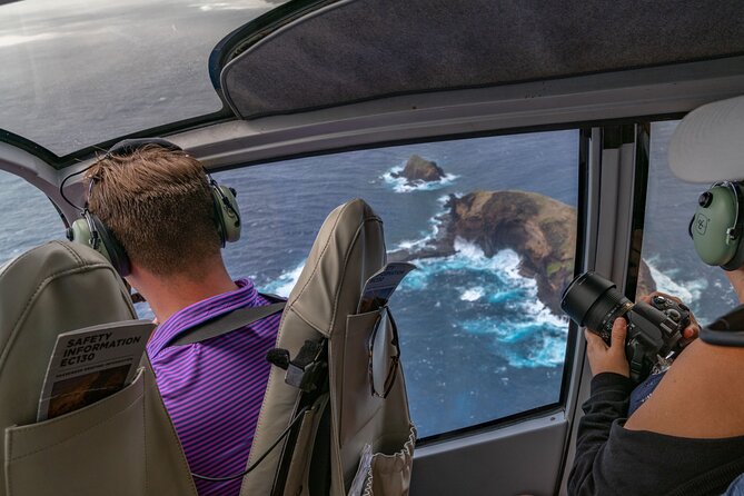 Hawaiian Odyssey: Maui, Molokai & Lanai Scenic Helicopter Tour - Lanai and the rusted ship at Shipwreck Beach