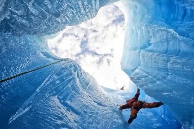 Heli Glacier Crevasse Ice Climbing- Summer