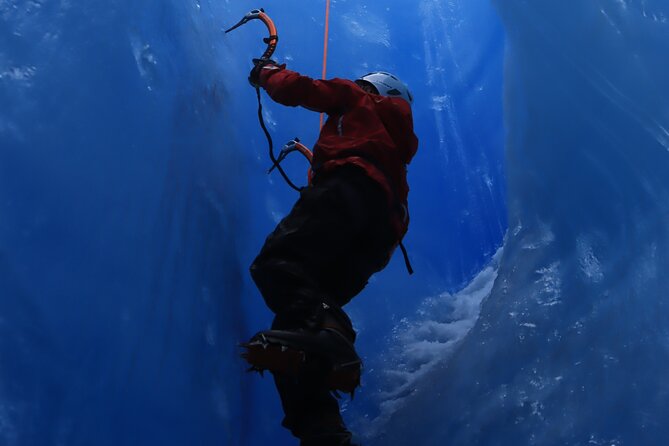 Heli Glacier Crevasse Ice Climbing- Summer - Lunch after the climbing