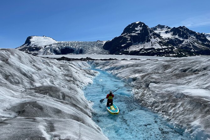 Helicopter and Glacier Paddle Boarding -PRIVATE - Guides, safety, and photographs