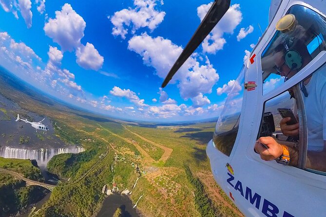 Helicopter Flight Experience Over Victoria Falls - The longer flight: more river, park, and wildlife