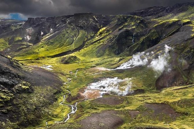 Helicopter Flight Over Geothermal Landscapes from Reykjavik - Reykjavik from above before the return