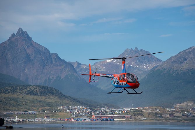 Helicopter Overflight - Landing in the Cordillera - A30 - The high mountain lagoon and its striking color