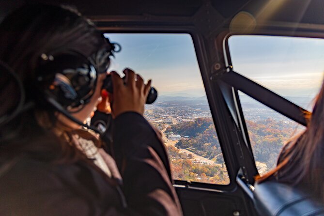 Helicopter Ride in Smoky Mountain Sevierville Mountain Jumper - From Sevierville toward Mount LeConte