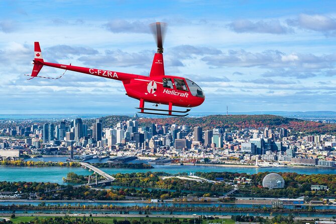 Helicopter Tour Over Montreal - Olympic Stadium and the eastern side of Montreal