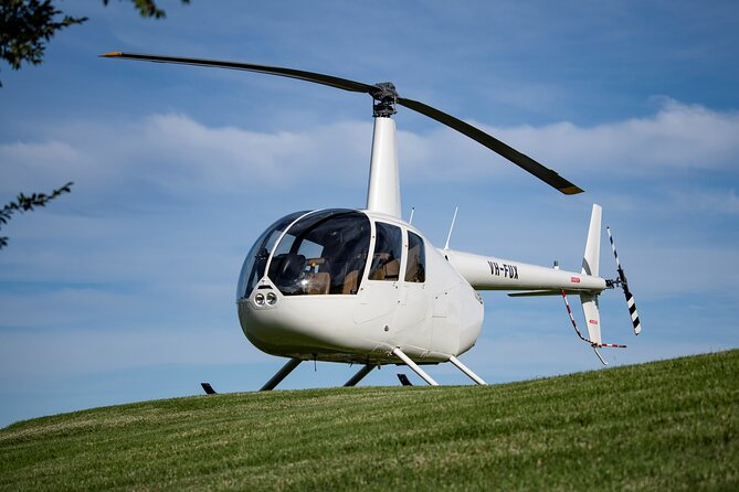 Hunter Valley Broken Back Range Helicopter Flight from Cessnock - Cessnock Aerodrome is the starting point