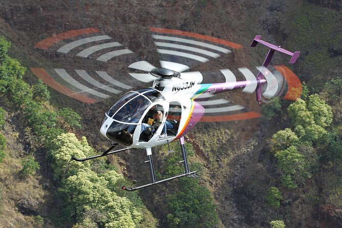 KAUAI LUXURY 60-Minute Doors-Off Helicopter ADVENTURE - Olokele Canyon and Waimea Canyon’s Red Cliffs