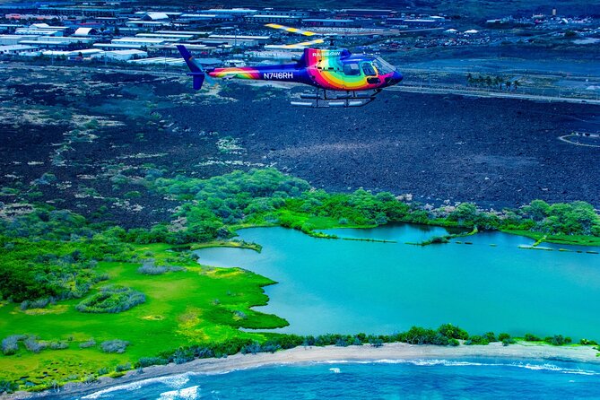 Kona Coast Hualalai Volcano-60Min Helicopter Tour-Door Off or On - Magic Sands, coffee farms, and the changing coast