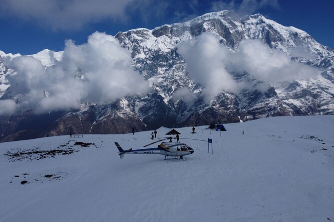 Landing Annapurna Base Camp by Helicopter Tour from Pokhara - A small helicopter group, with an important weight limit