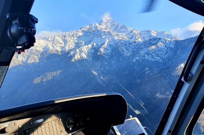 Landing Helicopter at Annapurna base camp from Pokhara tour - The value of a $640 helicopter trip