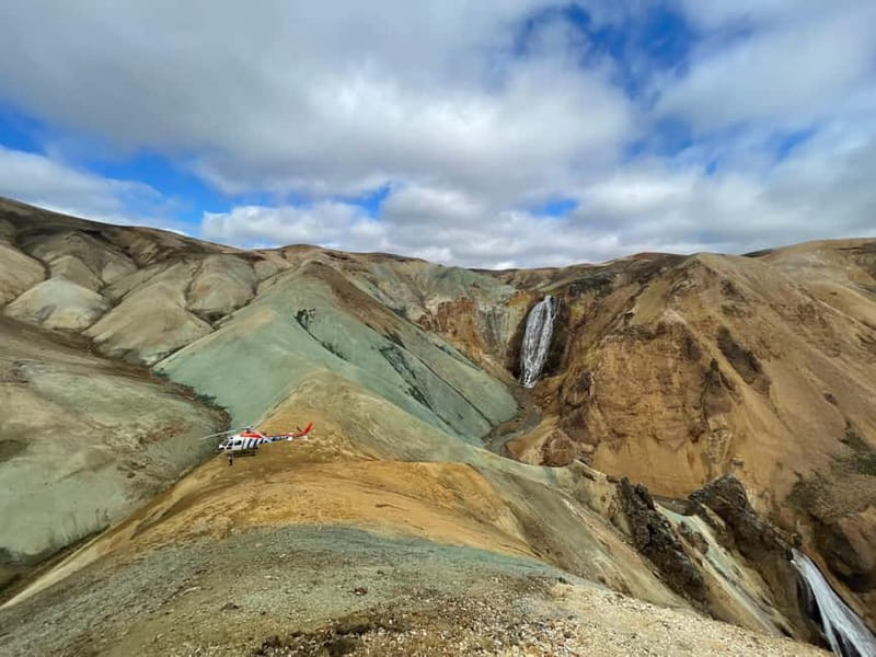 Landmannalaugar: Helicopter tour with 3 Landings - Háifoss: a useful first landing