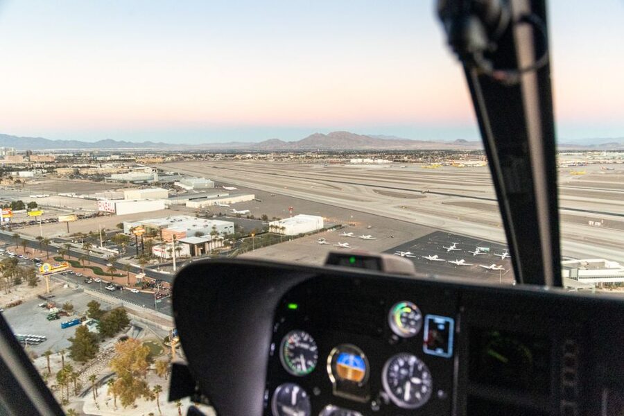 Las Vegas: Helicopter Night Flight over the Strip - Checking in at Maverick’s airport terminal