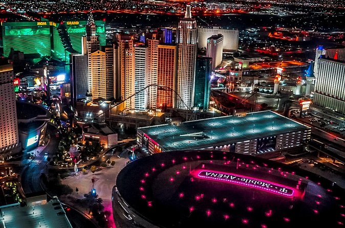 Las Vegas Night Flight by Helicopter with Neon Museum Admission - Ending with Brilliant! in the North Boneyard