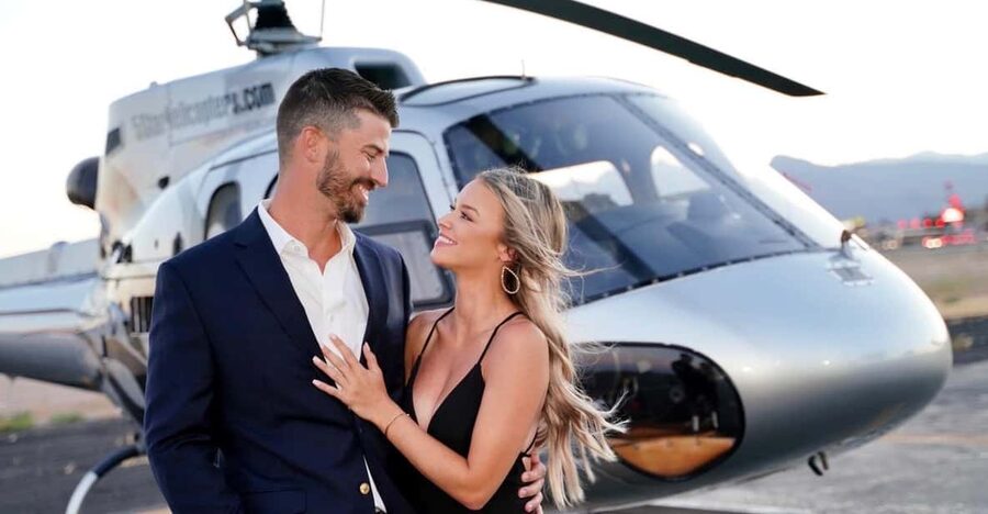 Las Vegas Night Strip Helicopter Wedding Ceremony Package - Downtown, Fremont Street, and the Strip from above