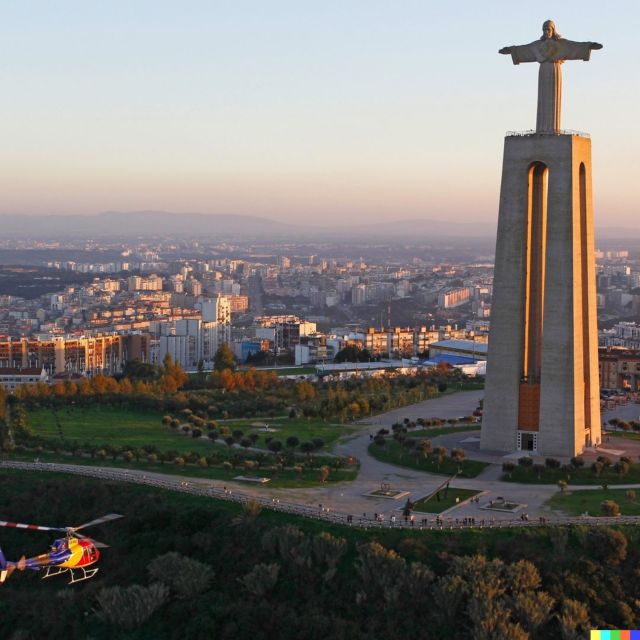 Lisbon: Sightseeing Helicopter Tour Over Belem and Caparica - Taking off from the Algés heliport
