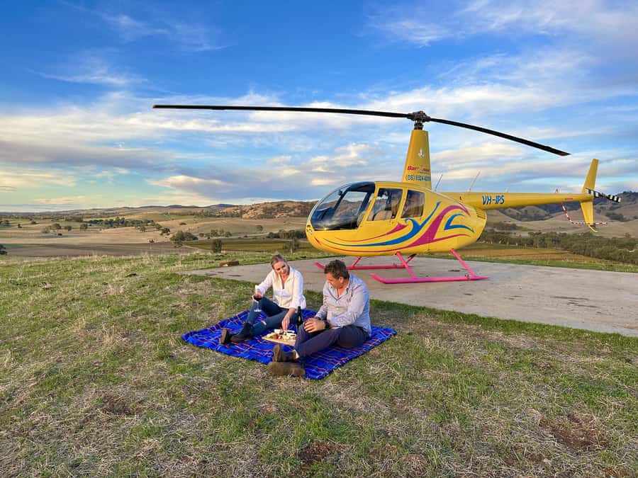 Lyndoch: Barossa Valley Helicopter Flight & Romantic Picnic - Flying above the Barossa from Lyndoch